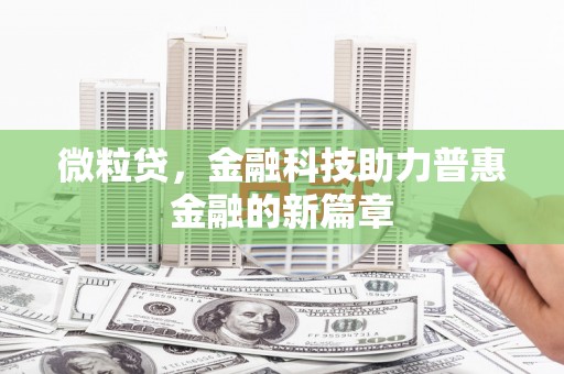 杭州微粒贷，金融科技助力普惠金融的新篇章