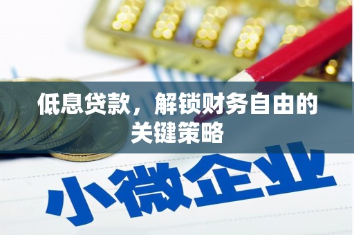 杭州低息贷款，解锁财务自由的关键策略