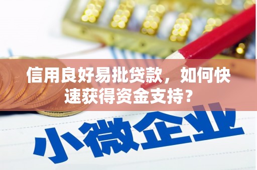 杭州信用良好易批贷款，如何快速获得资金支持？
