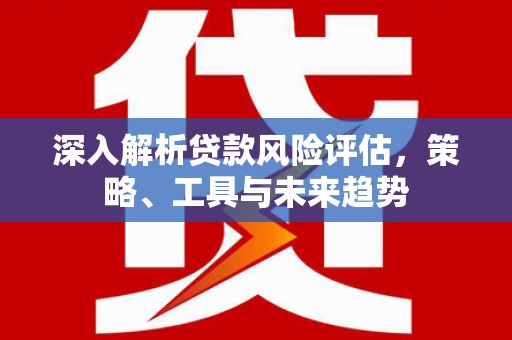 杭州深入解析贷款风险评估，策略、工具与未来趋势