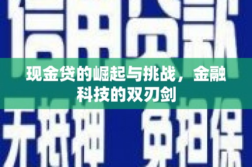 杭州现金贷的崛起与挑战，金融科技的双刃剑