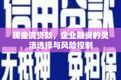 杭州现金流贷款，企业融资的灵活选择与风险控制